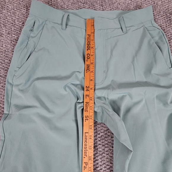 Fabletics Mens Golf Performance Pants 30x32 Green Zip‎ Pockets Athletic Fit - Picture 3 of 6